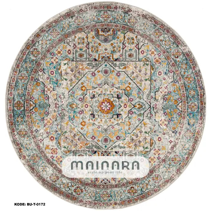 Karpet Tradisional (BU-T-0172) - Blue,Cream