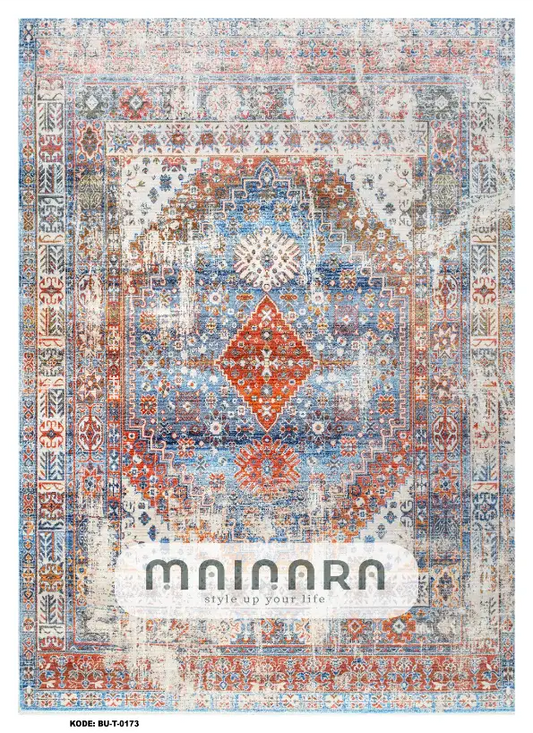 Karpet Tradisional (BU-T-0173) - Blue,Orange,Purple