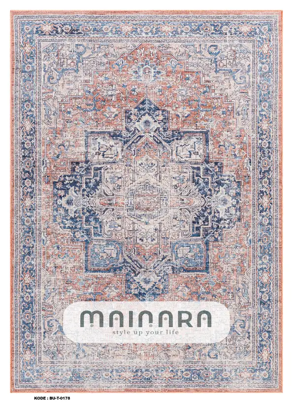 Karpet Tradisional (BU-T-0178) - Blue,Brown