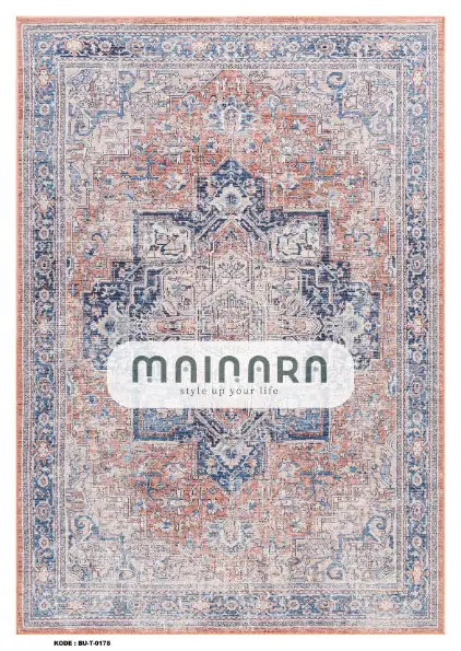 Karpet Tradisional (BU-T-0178) - Blue,Brown