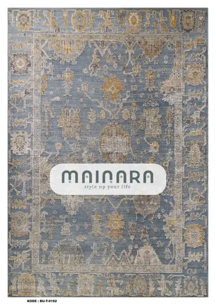 Karpet Tradisional (BU-T-0182) - Blue,Grey,Gold