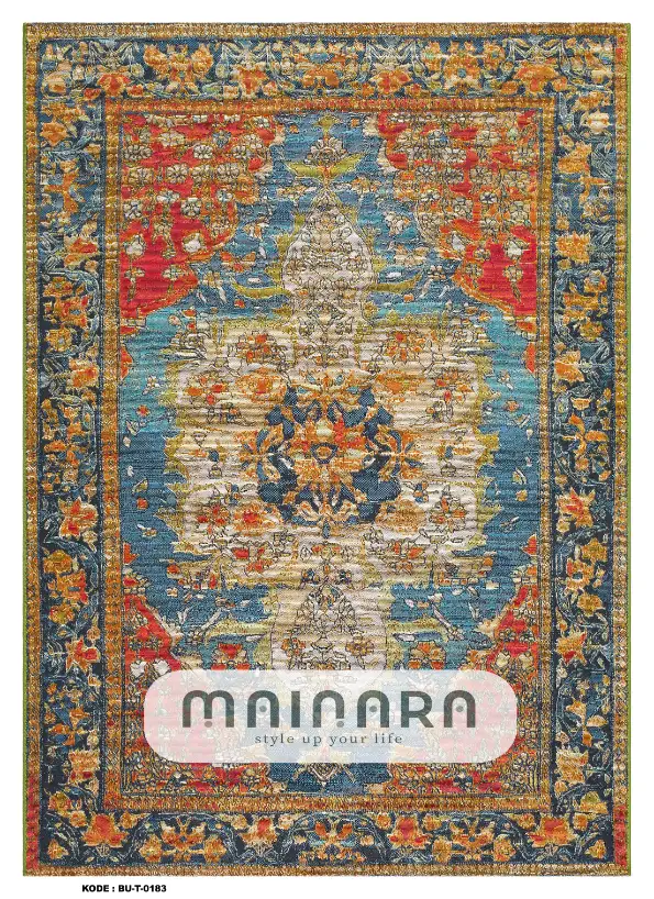 Karpet Tradisional (BU-T-0183) - Blue,Red