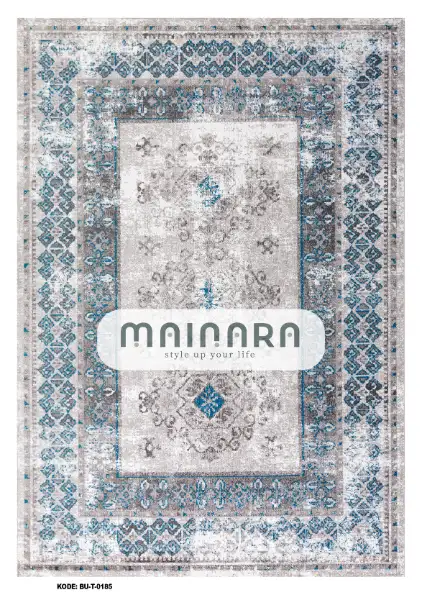 Karpet Tradisional (BU-T-0185) - Blue,Grey