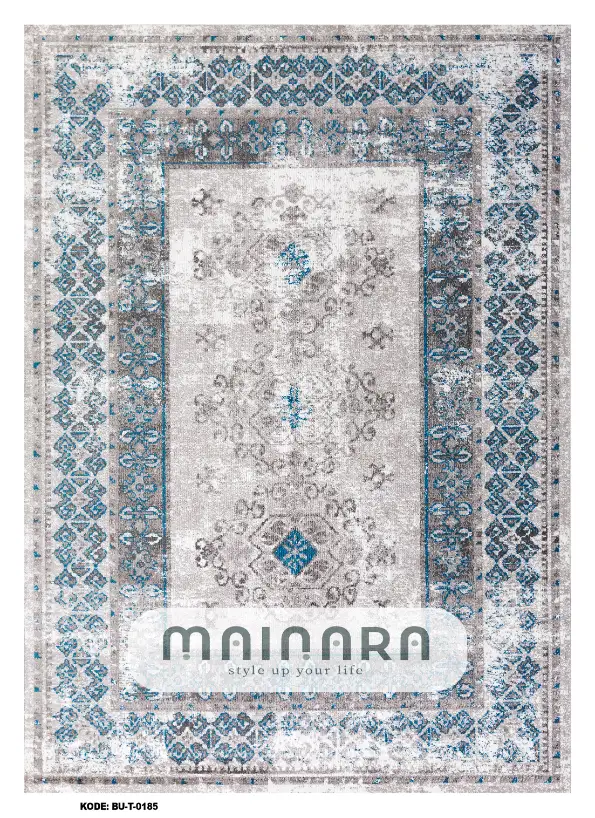 Karpet Tradisional (BU-T-0185) - Blue,Grey