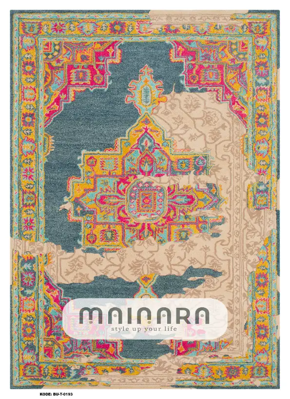 Karpet Tradisional (BU-T-0193) - Blue,Pink