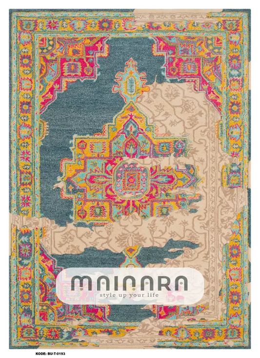 Karpet Tradisional (BU-T-0193) - Blue,Pink