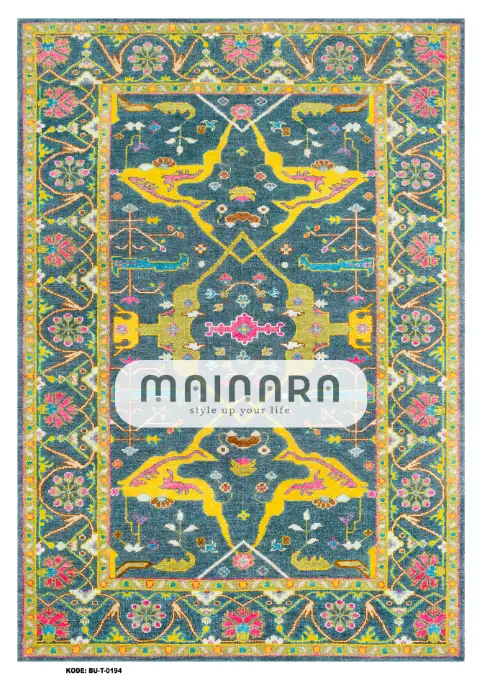 Karpet Tradisional (BU-T-0194) - Blue,Yellow,Tosca