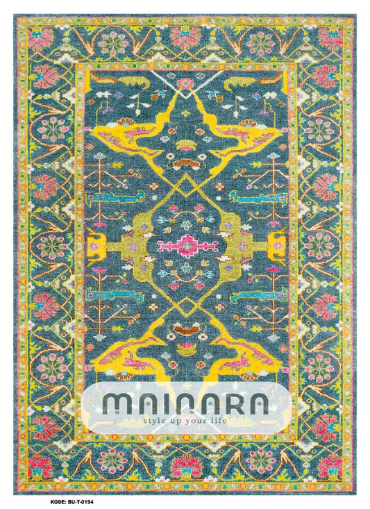 Karpet Tradisional (BU-T-0194) - Blue,Yellow,Tosca