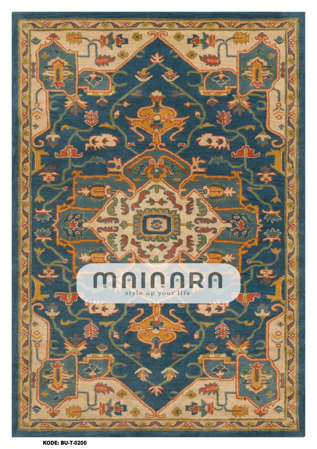 Karpet Tradisional (BU-T-0200) - Blue,Brown