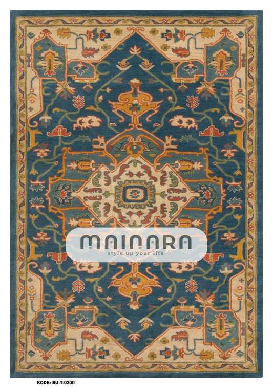 Karpet Tradisional (BU-T-0200) - Blue,Brown