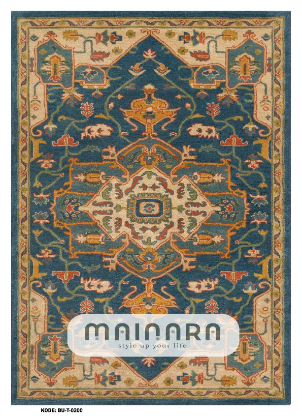 Karpet Tradisional (BU-T-0200) - Blue,Brown