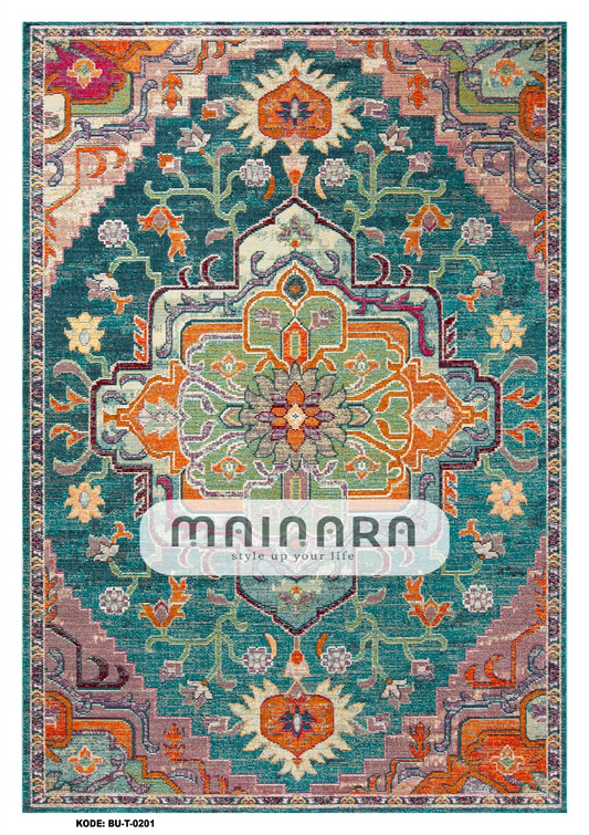 Karpet Tradisional (BU-T-0201) - Blue, Red