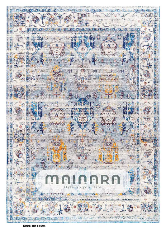 Karpet Tradisional (BU-T-0204) - Blue,Grey