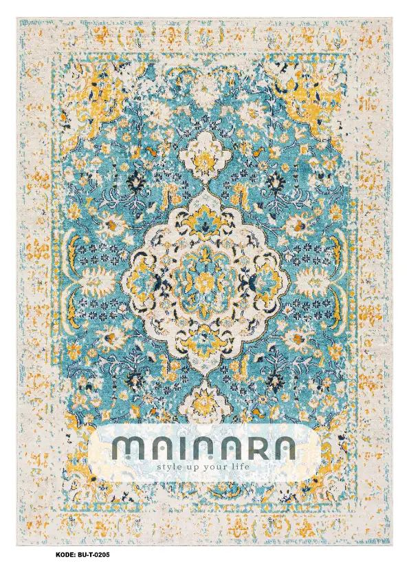 Karpet Tradisional (BU-T-0205) - Blue,Yellow