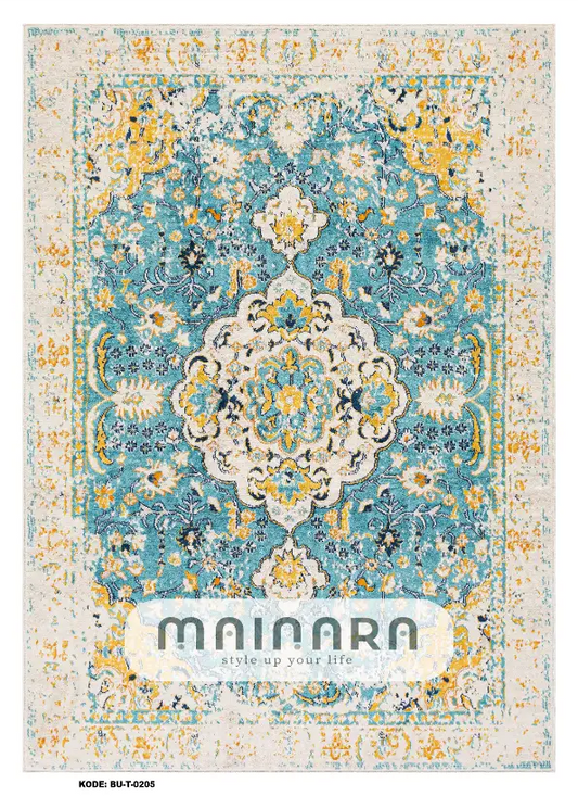 Karpet Tradisional (BU-T-0205) - Blue,Yellow