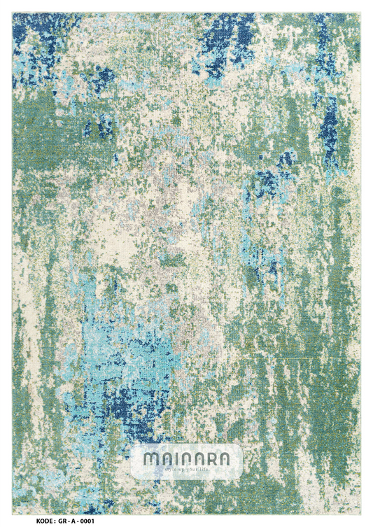 Karpet Abstrak (GR-A-0001) - Green,Blue