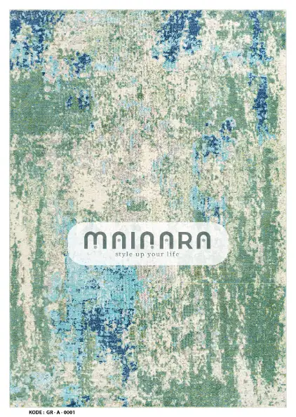 Karpet Abstrak (GR-A-0001) - Green,Blue