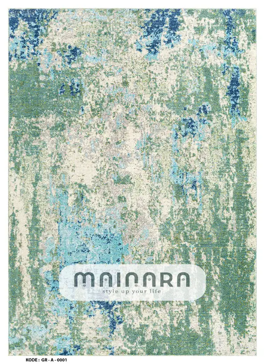 Karpet Abstrak (GR-A-0001) - Green,Blue