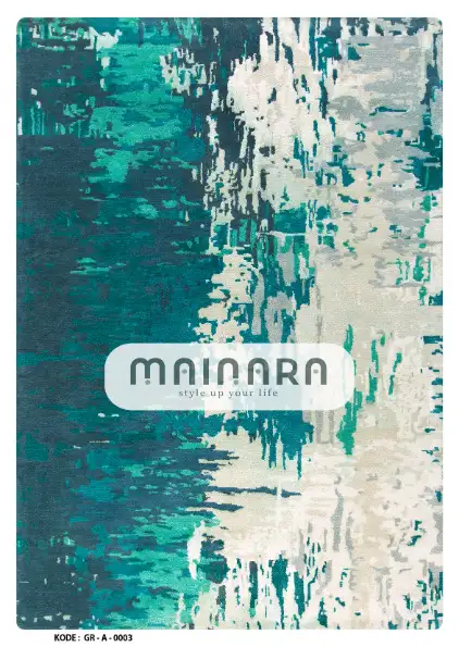 Karpet Abstrak (GR-A-0003) - Green,Grey
