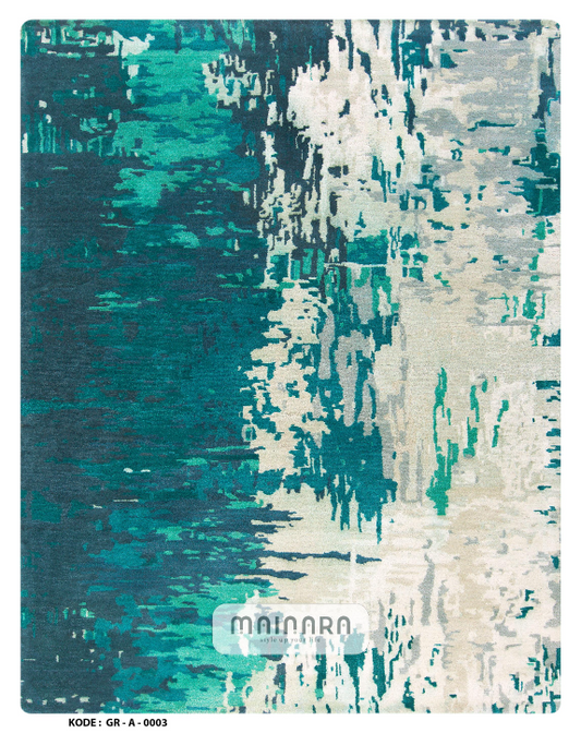 Karpet Abstrak (GR-A-0003) - Green,Grey