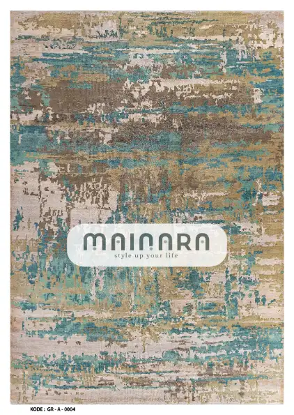 Karpet Abstrak (GR-A-0004) - Green,Brown