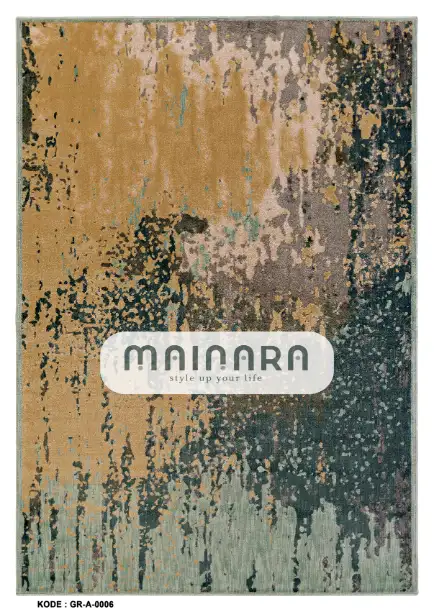 Karpet Abstrak (GR-A-0006) - Green,Yellow,Grey