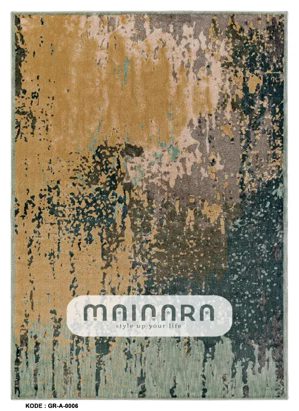 Karpet Abstrak (GR-A-0006) - Green,Yellow,Grey