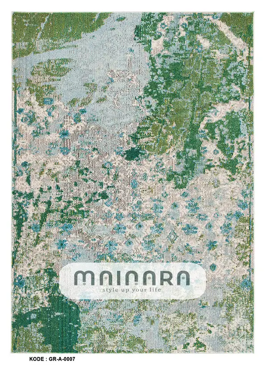 Karpet Abstrak (GR-A-0007) - Green,Grey