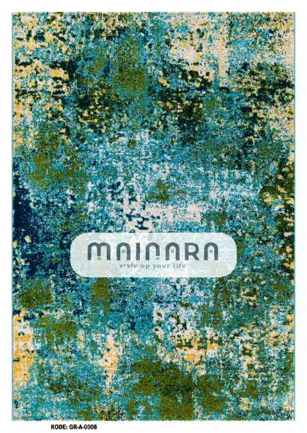 Karpet Abstrak (GR-A-0008) - Green,Blue,Yellow