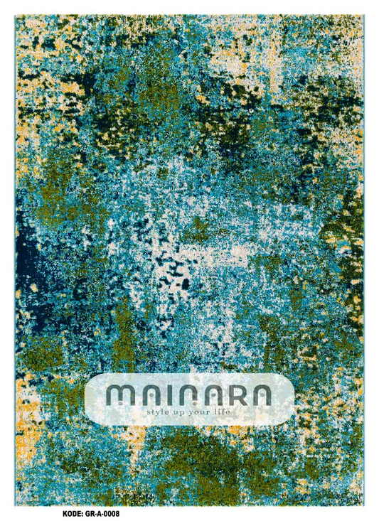 Karpet Abstrak (GR-A-0008) - Green,Blue,Yellow