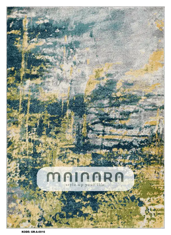 Karpet Abstrak (GR-A-0016) - Green, Lime