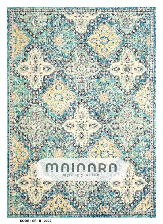 Karpet Bohemian (GR-B-0002) - Green,Tosca,Cream