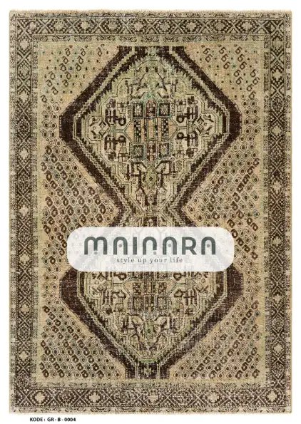 Karpet Bohemian (GR-B-0004) - Green,Brown