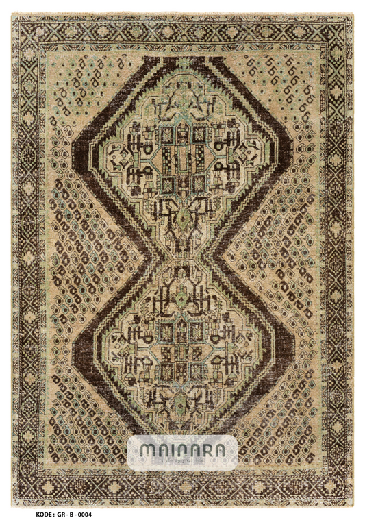 Karpet Bohemian (GR-B-0004) - Green,Brown