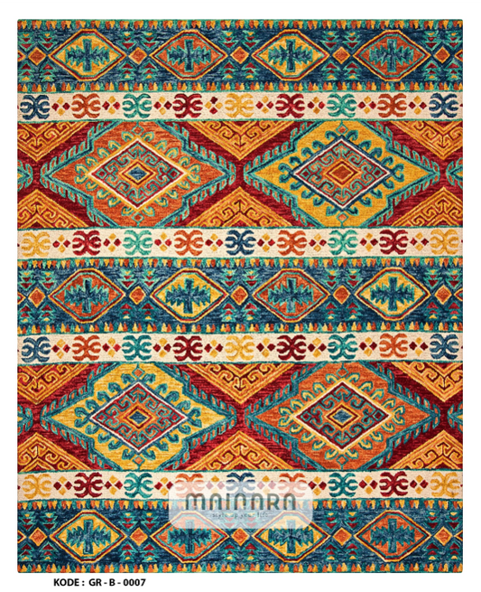 Karpet Bohemian (GR-B-0007) - Green,Orange,Red,Blue