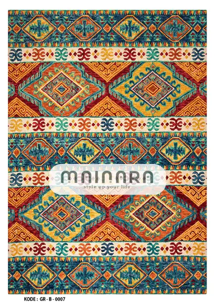 Karpet Bohemian (GR-B-0007) - Green,Orange,Red,Blue