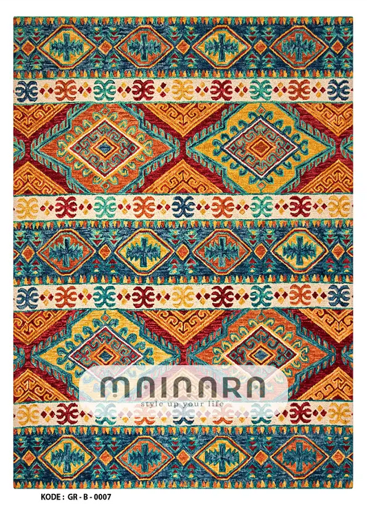 Karpet Bohemian (GR-B-0007) - Green,Orange,Red,Blue