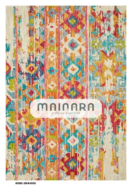 Karpet Bohemian (GR-B-0008) - Green,Orange,Tosca,Pink,Blue,Cream