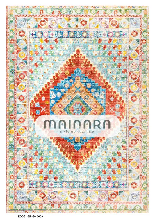 Karpet Bohemian (GR-B-0009) - Green,Tosca,Orange,Blue,Yellow
