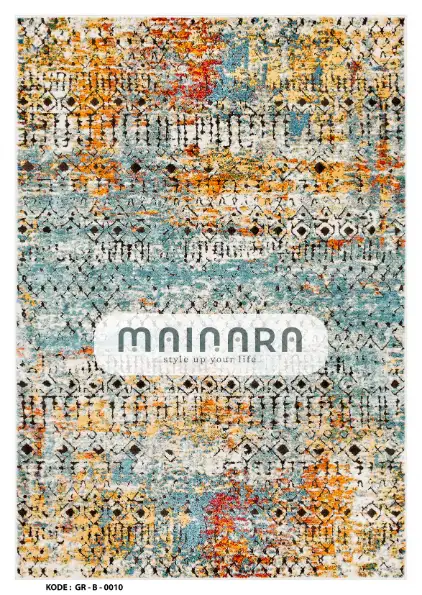 Karpet Bohemian (GR-B-0010) - Green,Orange,Tosca