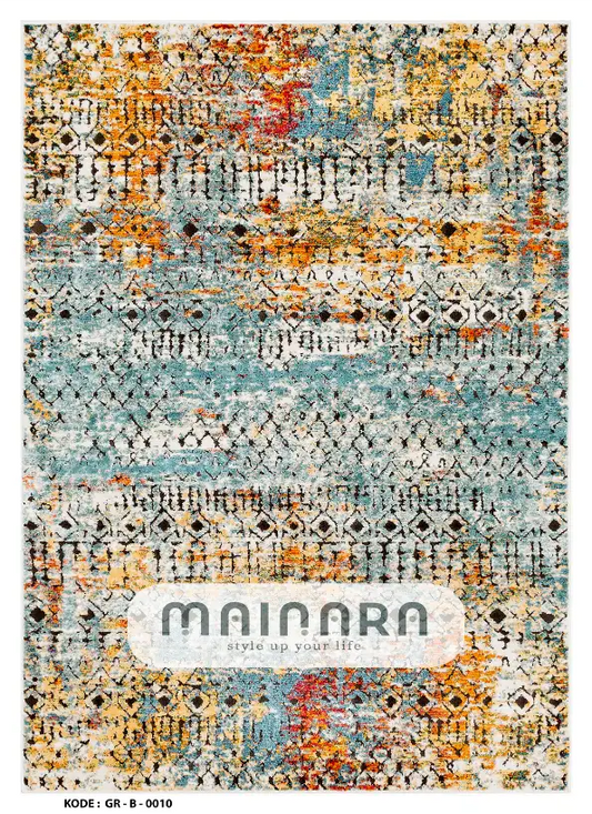 Karpet Bohemian (GR-B-0010) - Green,Orange,Tosca