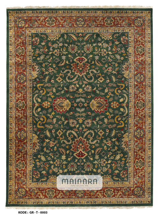 Karpet Tradisional (GR-T-0003) - Green,Red,Brown