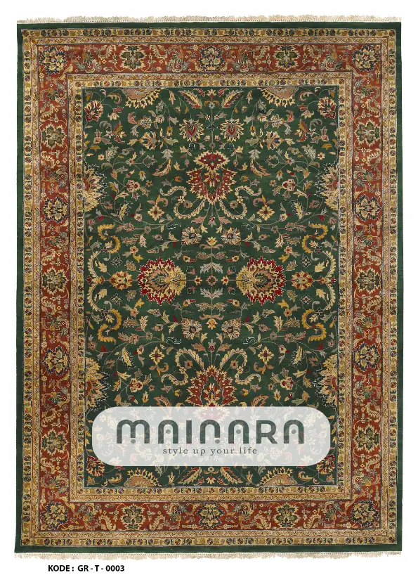 Karpet Tradisional (GR-T-0003) - Green,Red,Brown