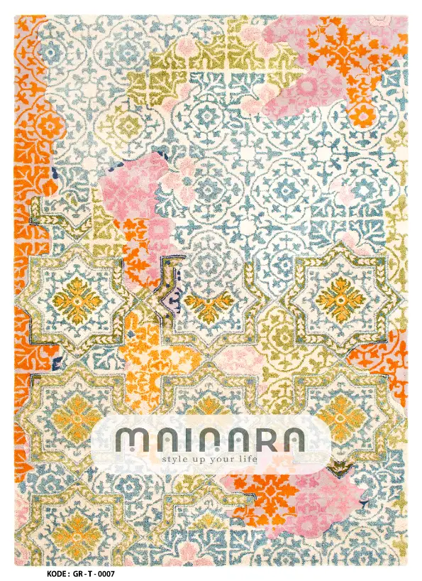Karpet Tradisional (GR-T-0007) - Green,Orange,Blue