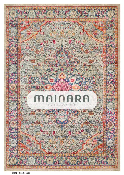 Karpet Tradisional (GR-T-0011) - Green,Purple,Pink