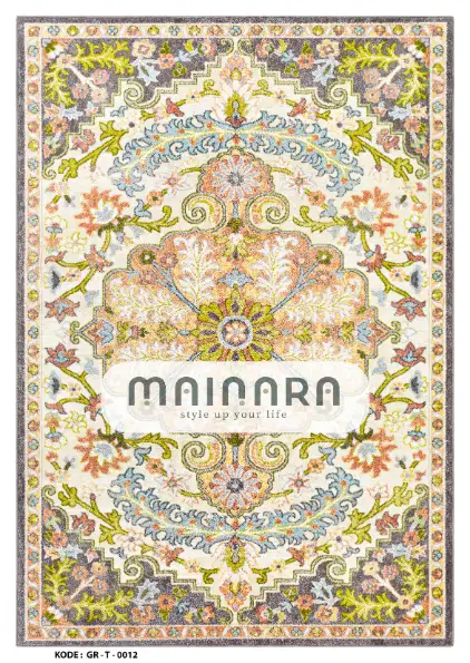 Karpet Tradisional (GR-T-0012) - Green,Lime,Blue,Orange