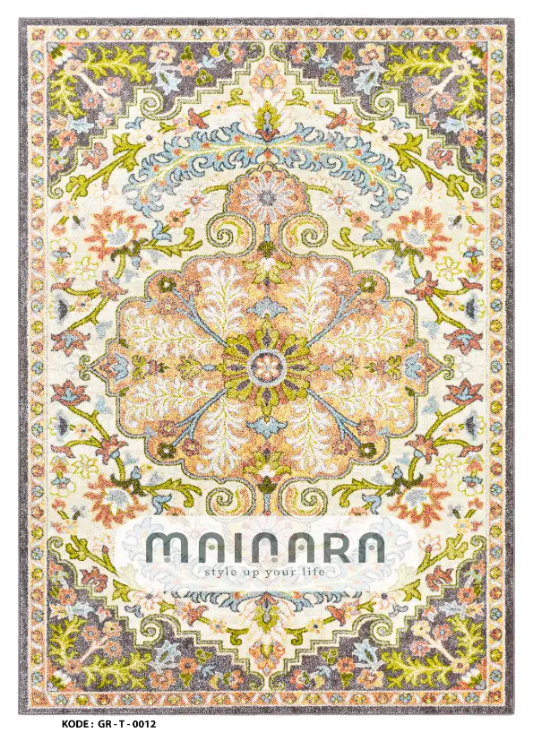 Karpet Tradisional (GR-T-0012) - Green,Lime,Blue,Orange