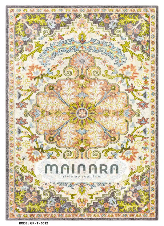 Karpet Tradisional (GR-T-0012) - Green,Lime,Blue,Orange