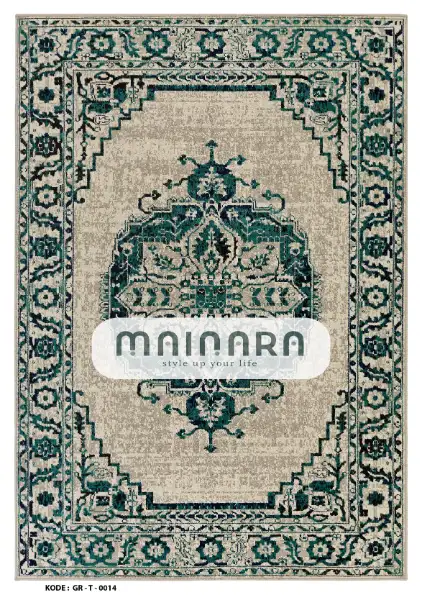 Karpet Tradisional (GR-T-0014) - Green,Emerald,Brown
