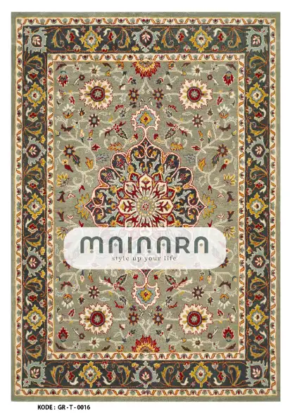 Karpet Tradisional (GR-T-0016) - Green,Yellow,Red
